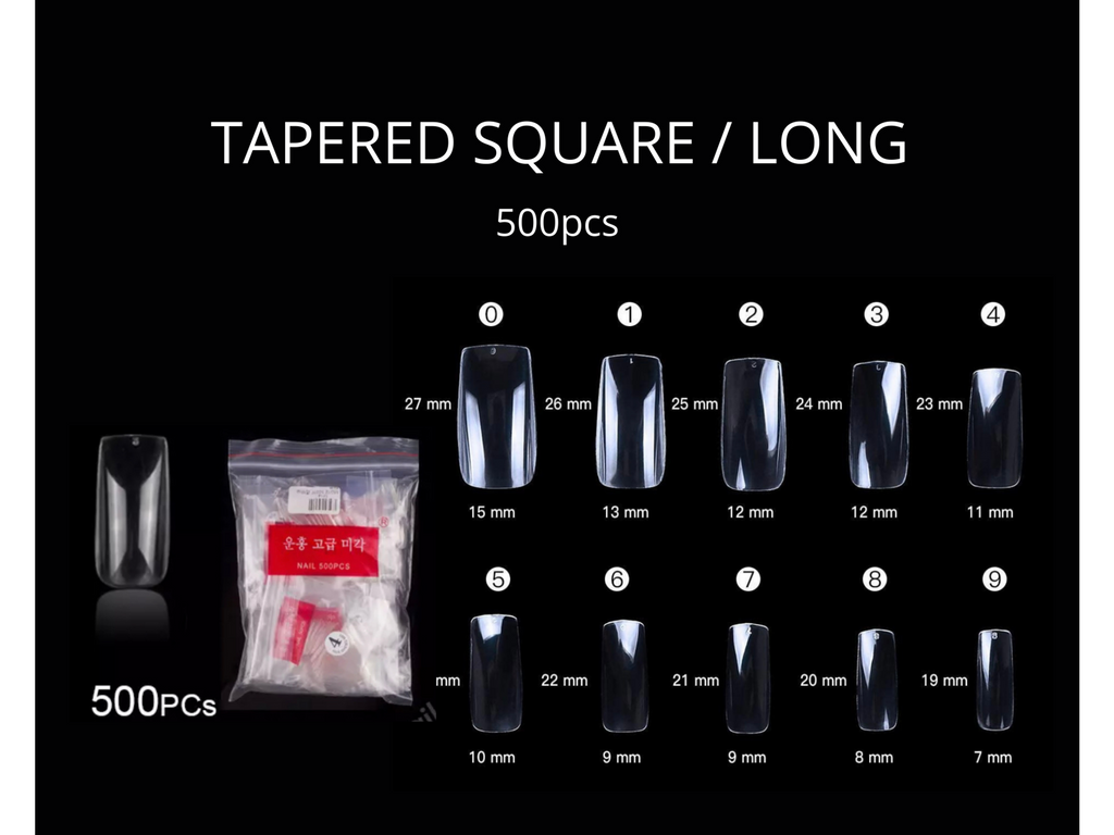 Clear Nail Tips (Tapered Square/Long)