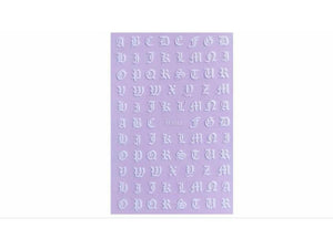 Old English Alphabet Nail Stickers