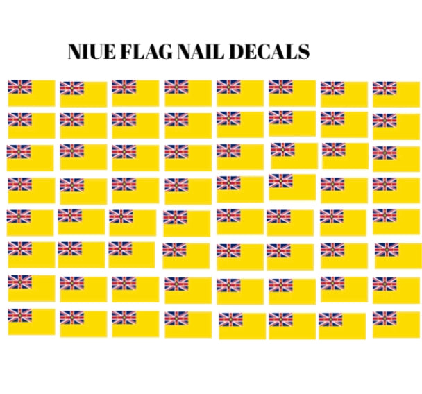 Niue Flag Nail Decal